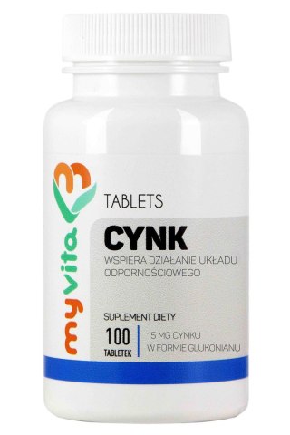 MyVita Cynk - glukonian 15mg, 100tabl.