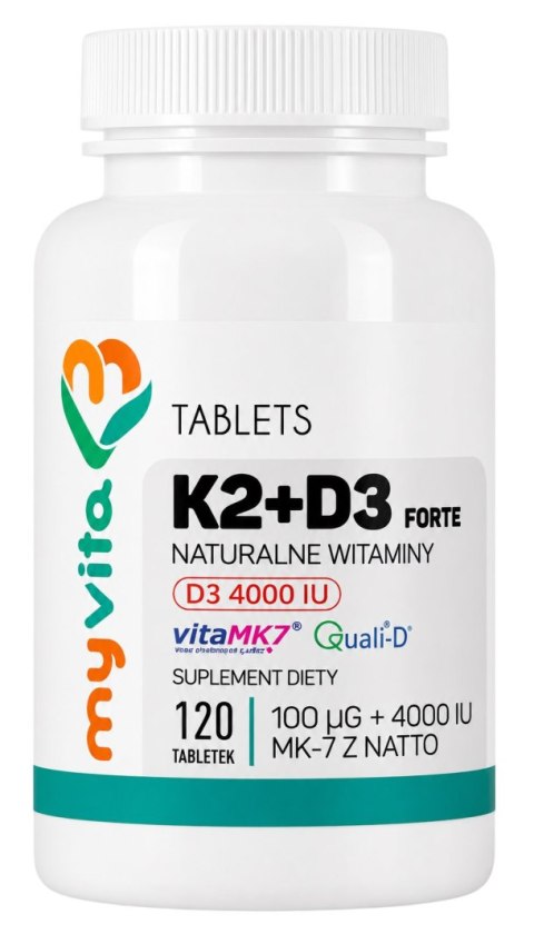 MyVita Witamina K2 100mcg + D3 4000 IU, 120tabl.