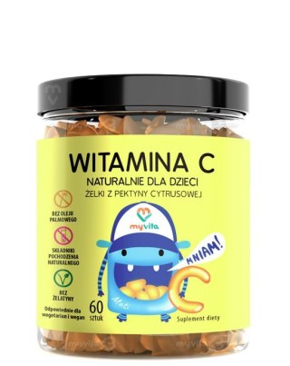 MyVita Żelki Witamina C dla dzieci 60 sztuk - naturalne żelki z pektyny cytrusowej