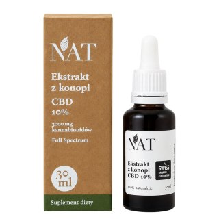 NAT Ekstrakt z konopi Full Spectrum 10% CBD 30ml (XL)