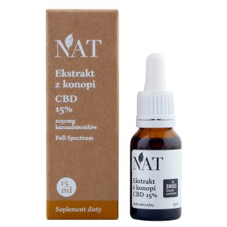 NAT Ekstrakt z konopi Full Spectrum 15% CBD 15ml