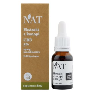NAT Ekstrakt z konopi Full Spectrum 5% CBD 15ml