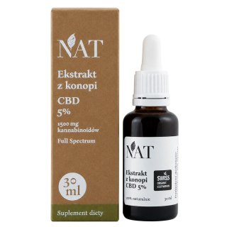NAT Ekstrakt z konopi Full Spectrum 5% CBD 30ml (XL)
