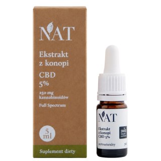 NAT Ekstrakt z konopi Full Spectrum 5% CBD 5ml (mini)