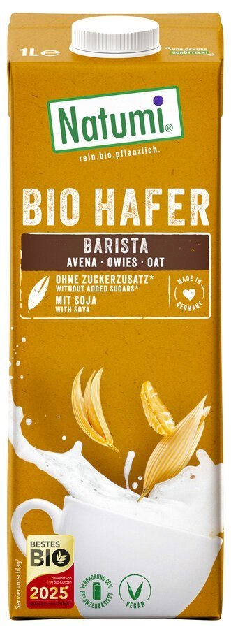 NATUMI Napój owsiano-sojowy Barista bez dodatku cukru BIO 1L