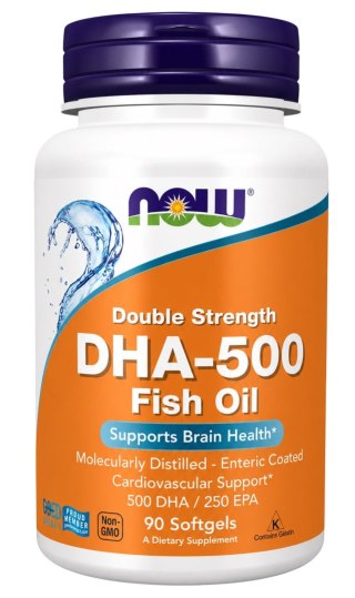 NOW FOODS DHA-500, 90sgels. (500 mg DHA / 250 mg EPA)