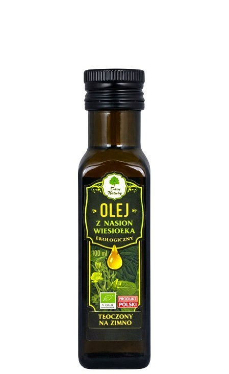 Olej z nasion wiesiołka tłoczony na zimno BIO 100ml DARY NATURY