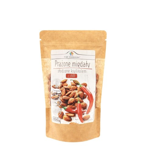 PIĘĆ PRZEMIAN Migdały prażone z ksylitolem i chili 100g