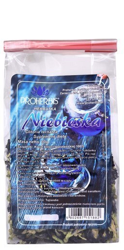 PROHERBIS Herbatka Niebieska - Klitoria Ternateńska 30g