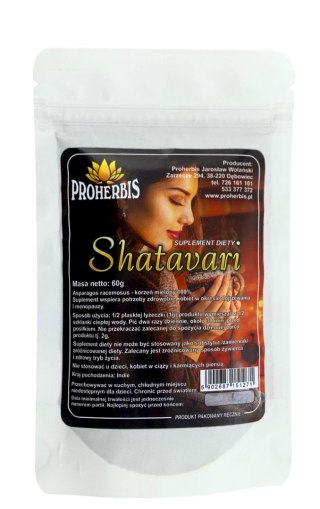 PROHERBIS Shatavari - korzeń mielony 60g