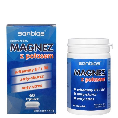 SANBIOS Magnez z potasem 60 kaps.