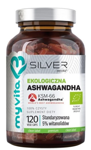 SILVER Ashwagandha KSM-66 BIO 200mg, 120kaps. MyVita