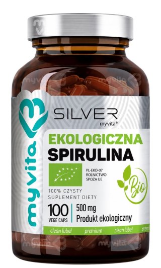 SILVER Spirulina BIO 600mg, 100kaps. MyVita