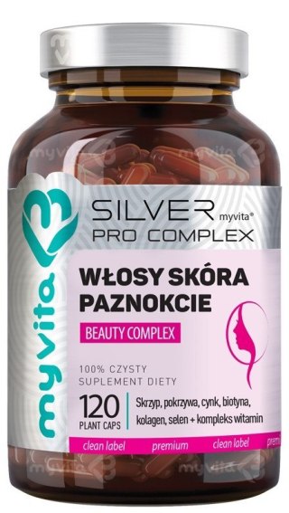 SILVER Włosy, skóra, paznokcie - Beauty Complex 120kaps. MyVita