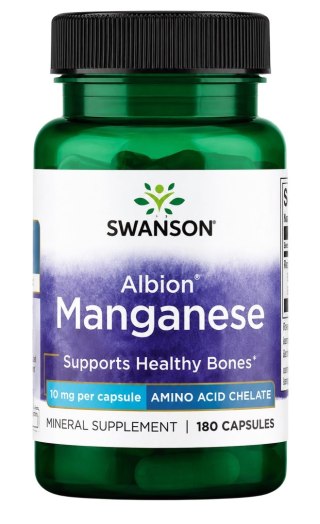 SWANSON Albion Chelat Manganu 10mg, 180 kaps.