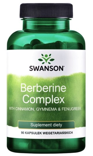 SWANSON Berberine Complex with Cinnamon, Gymnema, Fenugreek 90kaps. - Berberyna kompleks