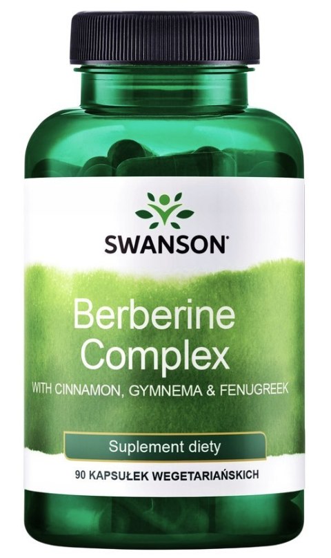SWANSON Berberine Complex with Cinnamon, Gymnema, Fenugreek 90kaps. - Berberyna kompleks