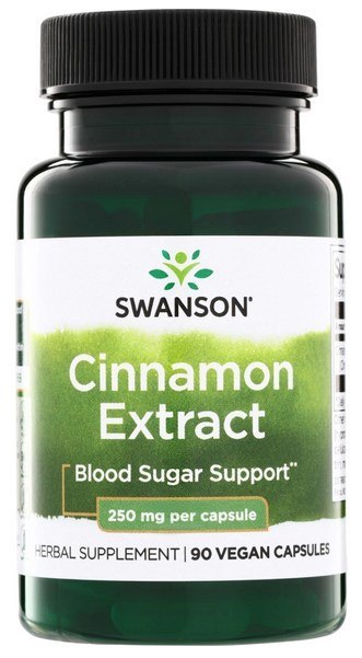 SWANSON Cinnamon Extract 250mg, 90kaps. - Cynamon ekstrakt