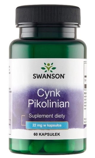 SWANSON Cynk - pikolinian 22mg, 60kaps.