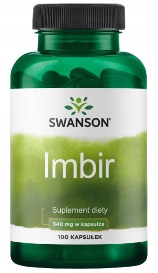 SWANSON Ginger Root 540mg, 100kaps. - Imbir
