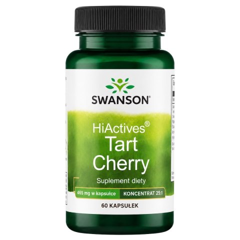 SWANSON HiActives Tart Cherry 465mg, 60 kaps.