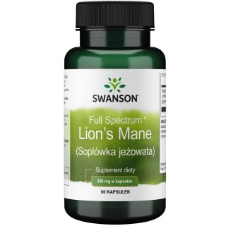 SWANSON Lion's Mane 500mg, 60kaps. - Soplówka jeżowata