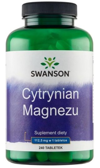 SWANSON Magnesium Citrate 240tabl. - Cytrynian magnezu
