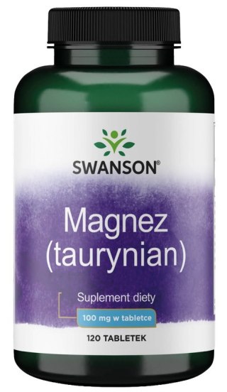SWANSON Magnesium Taurate 100mg, 120tabl. - Taurynian Magnezu