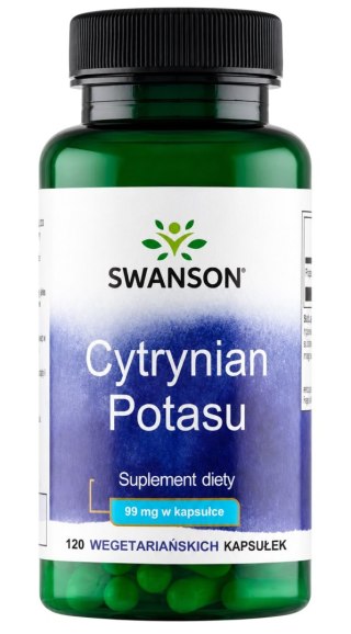SWANSON Potassium Citrate 99mg, 120kaps. - Cytrynian potasu