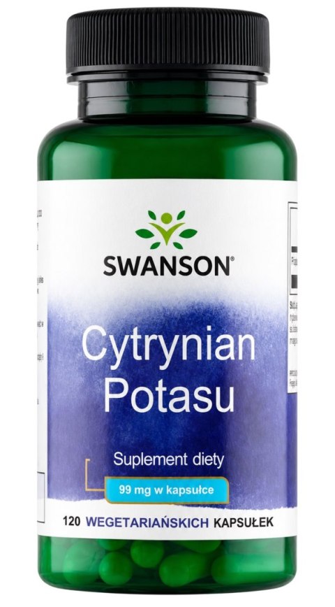 SWANSON Potassium Citrate 99mg, 120kaps. - Cytrynian potasu