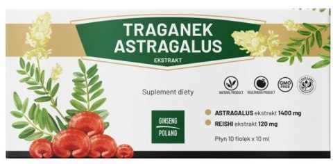Traganek Astragalus ekstrakt 10x10ml (fiolki) GINSENG POLAND