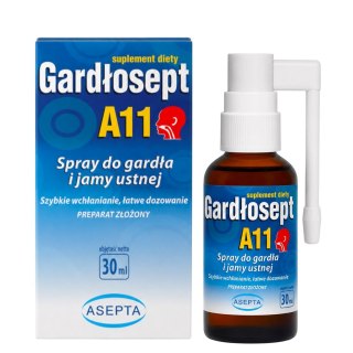 ASEPTA Gardłosept A11 30ml - spray do gardła i jamy ustnej