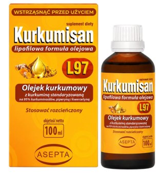ASEPTA Kurkumisan L97 100ml - olejek kurkumowy z piperyną i kwercetyną