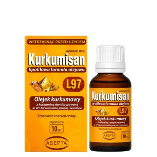 ASEPTA Kurkumisan L97 10ml - olejek kurkumowy z piperyną i kwercetyną