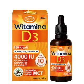 ASEPTA Witamina D3 Forte 4000 IU - 30ml