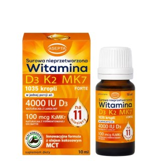ASEPTA Witamina D3+K2 MK7 forte MCT- 10ml