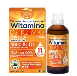 ASEPTA Witamina D3+K2 MK7 forte MCT - 30ml