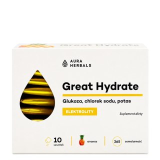 AURA HERBALS Elektrolity Great Hydrate ananas 10 saszetek