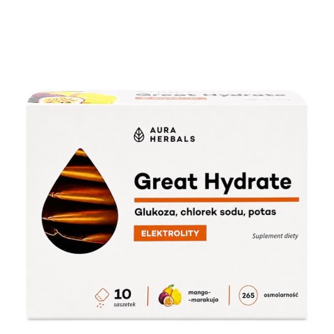 AURA HERBALS Elektrolity Great Hydrate mango-marakuja 10 saszetek