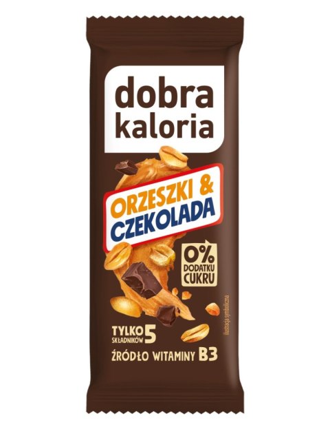 DOBRA KALORIA Baton orzeszki i czekolada 35g KUBARA