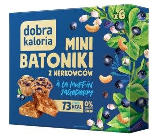 DOBRA KALORIA Mini batoniki a'la muffin jagodowy z nerkowców (6x17g) KUBARA