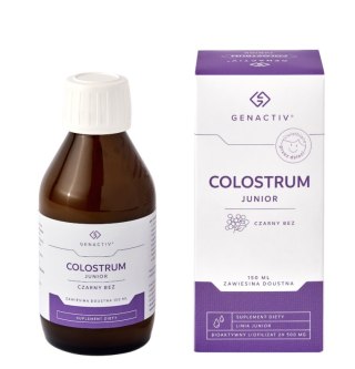 GENACTIV Colostrum Junior czarny bez zawiesina doustna 150ml - bioaktywny liofilizat 2h 500mg