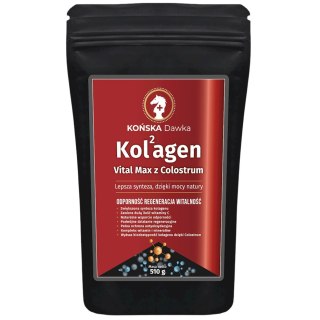 Kolagen Vital Max z Colostrum w proszku 510g KOŃSKA DAWKA