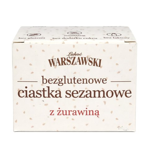 ŁAKOĆ WARSZAWSKI - Ciastka sezamowe z żurawiną bezglutenowe 150g