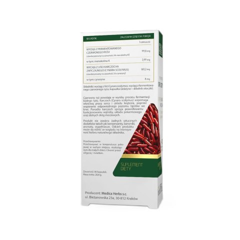 MEDICA HERBS Fermentowany Czerwony Ryż + Karczoch 80 kaps.