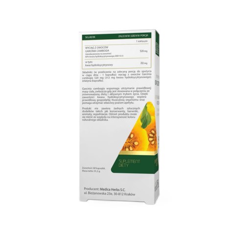 MEDICA HERBS Garcinia Cambogia (HCA) 520mg, 60 kaps.