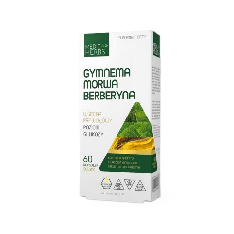 MEDICA HERBS Gymnema, Morwa, Berberyna 60 kaps.