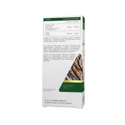 MEDICA HERBS Kora Wierzby 550mg, 60 kaps.