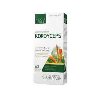 MEDICA HERBS Kordyceps 600mg, 60 kaps.
