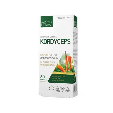 MEDICA HERBS Kordyceps 600mg, 60 kaps.